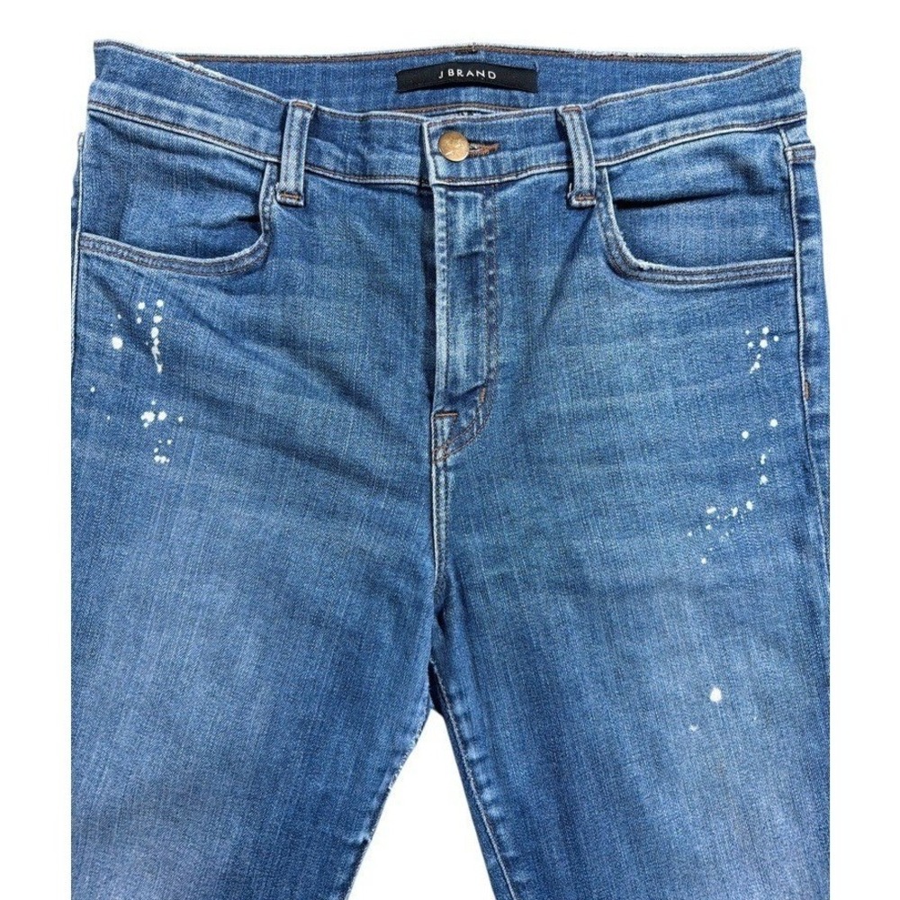 FRAME Le‎ Garcon Crop Jeans Womens 28 Blue Distressed Raw Hem Straight Leg Denim - Picture 9 of 12